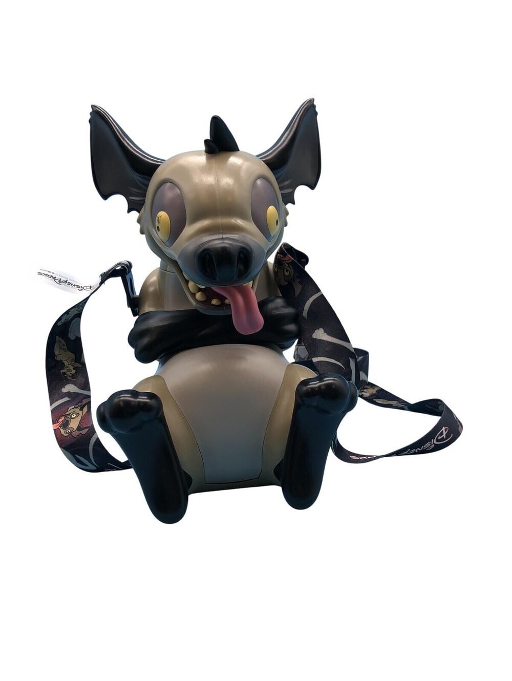 Disney Parks Lion King Hyena Sippy Cup Gray Figural Plastic Straw Lanyard